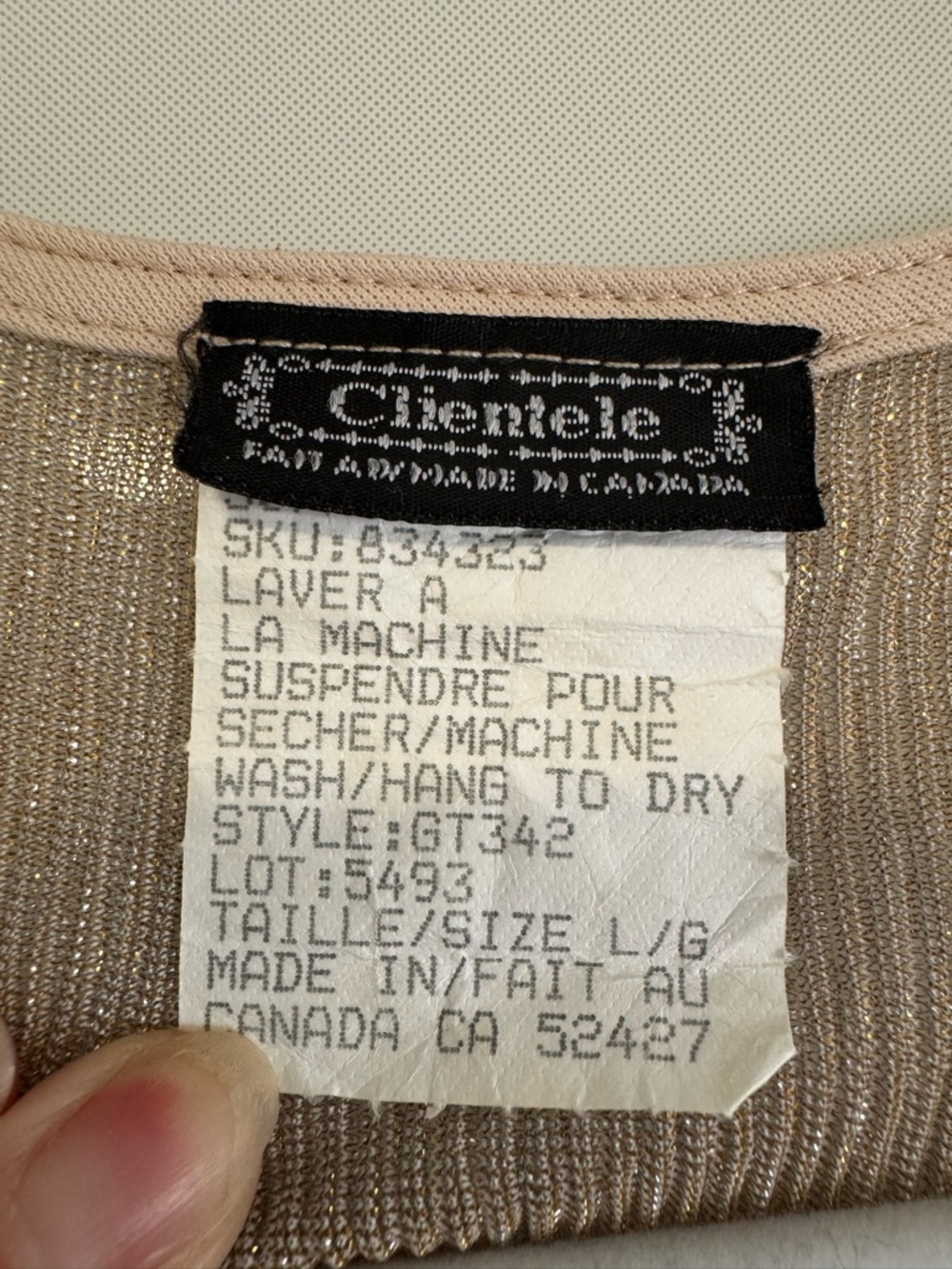 Vintage gold sheer duster cardigan made in Canada size L metallic - Picture 4 of 4